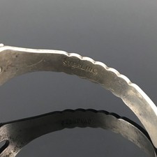 FRED HARVEY ERA STERLING SILVER & NATURAL TURQUOISE TOURIST CUFF BRACELET - Additional view 12