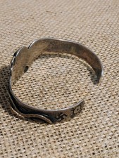 Navajo Fred Harvey Era 1930's Green Turquoise Rattlesnake Whirling Log Silver... - Additional view 4