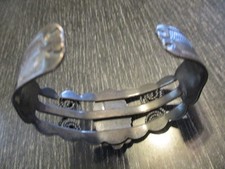 Fred Harvey Era Vtg Navajo Bracelet Coin Silver Green Cerrillos Turquoise Cuff - Additional view 6