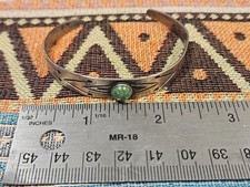 VTG Fred Harvey Era Sterling Silver & Stamped Whirling Log Cuff Bracelet 6.5”