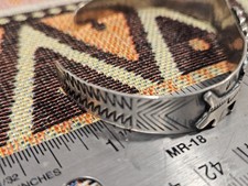 Vintage FRED HARVEY ERA Navajo Turquoise Horse Dog Sterling Bracelet size 6.5 - Additional view 4