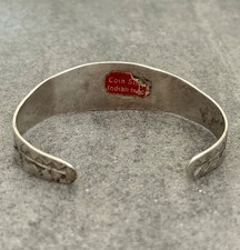 Vintage Fred Harvey Era Navajo Turquoise arrow Coin silver Bracelet 7 G2U - Additional view 7