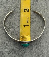Vintage Fred Harvey Era Navajo Turquoise arrow Coin silver Bracelet 7 G2U - Additional view 10
