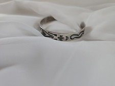 1920's Fred Harvey Era Navajo Stamped Design Sterling Silver Bracelet 6.5