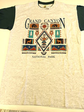 Fred Harvey Trading Company Grand Canyon National Park T Shirt Large Aztec Print - Additional view 1