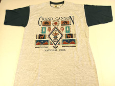 Fred Harvey Trading Company Grand Canyon National Park T Shirt Large Aztec Print