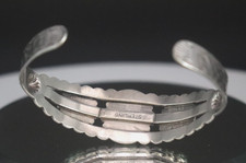 Vtg Fred Harvey Era Navajo Sterling Silver Turquoise Cuff Bracelet 6