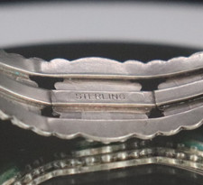 Vtg Fred Harvey Era Navajo Sterling Silver Turquoise Cuff Bracelet 6