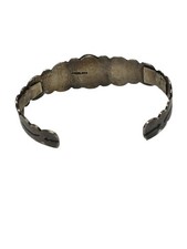 Fred Harvey Era NAVAJO Green TURQUOISE Sterling Silver DOG HORSE Cuff Bracelet - Additional view 4