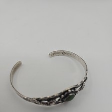 Vintage Silver Fred Harvey Turquoise Cuff Bracelet. Sterling Silver Turquoise - Additional view 2