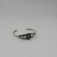 Vintage Silver Fred Harvey Turquoise Cuff Bracelet. Sterling Silver Turquoise
