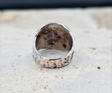 Vintage Sterling Turquoise Thunderbird “Battery Bird” Ring Fred Harvey Style - Additional view 3