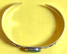 ANTIQUE NAVAJO  SILVER CUFF FRED HARVEY ERA GREEN TURQUOISE 18.5 GR. CERRILLOS ? - Additional view 7