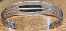 ANTIQUE FRED HARVEY ERA RARE DOUBLE THUNDERBIRD STERLING CUFF BRACELET 18.8 GRAM - Additional view 2