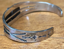 ANTIQUE FRED HARVEY ERA RARE DOUBLE THUNDERBIRD STERLING CUFF BRACELET 18.8 GRAM - Additional view 3