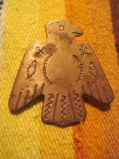 Original Fred Harvey THUNDERBIRD brooch old copper