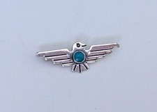 Fred Harvey Era Navajo Sterling Silver 925 Turquoise Thunderbird Brooch Pin - Additional view 1