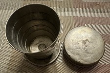 9 Antique Folding Cups, Fred Harvey, Pennsylvania Railroad, Rock Island News - Additional view 12