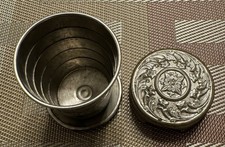 9 Antique Folding Cups, Fred Harvey, Pennsylvania Railroad, Rock Island News - Additional view 15