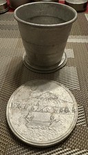 9 Antique Folding Cups, Fred Harvey, Pennsylvania Railroad, Rock Island News - Additional view 3