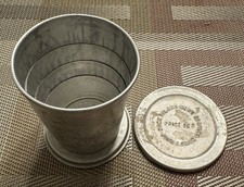 9 Antique Folding Cups, Fred Harvey, Pennsylvania Railroad, Rock Island News - Additional view 9