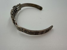 Fred Harvey Era Bracelet Snakes Bird Turquoise Blue Stamped Souvenir Southwest - Additional view 3