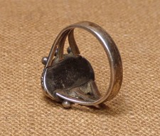 Fred Harvey Era Native American Silver & Turquoise Childs Ring. sz 4 1/2 - Additional view 3