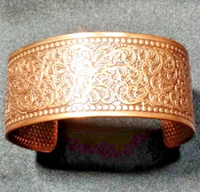 Lot of 2 Vintage Copper Southwest Cuff Bracelets Fred Harvey Thunderbird MCM - Additional view 2