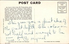 Grand Canyon Arizona AZ View from Pima Point Lookout Fred Harvey Postcard - Additional view 1