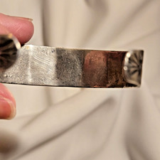 FRED HARVEY ERA 1940s-50s 7-DOME STAMPED CUFF BRACELET; RARE - Additional view 6