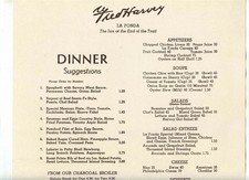 Fred Harvey Menu La Fonda Santa Fe New Mexico 1956 Los Angeles Union Station - Additional view 2