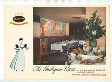 Fred Harvey Menu La Fonda Santa Fe New Mexico 1956 The Harlequin Room Chicago