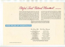 Fred Harvey Menu La Fonda Santa Fe New Mexico 1957 Petrified Forest Arizona  - Additional view 1