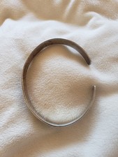 Old Navajo Fred Harvey Era 925 Cuff Bracelet Whirling Log Other Etchings - Additional view 7