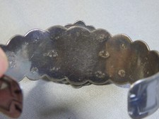 Fred Harvey Era NAVAJO webbd CERRILLOS TURQUOISE Coin Silver FRIENDSHIP Bracelet - Additional view 11