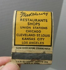 Fred Harvey Restaurant Shops Chicago Union Station vintage Matchbook