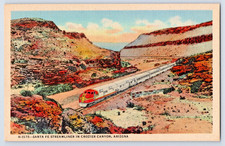 Santa Fe Streamliner Train 1940s Unused Fred Harvey Postcards x5 - Additional view 7