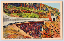 Santa Fe Streamliner Train 1940s Unused Fred Harvey Postcards x5 - Additional view 9
