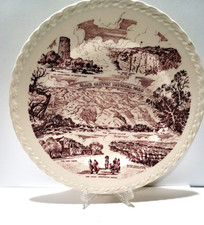 Vernon Kilns Grand Canyon National Park Collector Plate Red White Fred Harvey