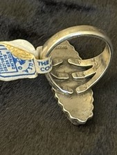 Vintage The Maisels  Co. STERLING SILVER & TURQUOISE Fred Harvey Era Ring Sz 5.5 - Additional view 5