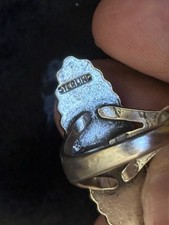 Vintage The Maisels  Co. STERLING SILVER & TURQUOISE Fred Harvey Era Ring Sz 5.5 - Additional view 8