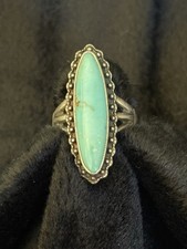 Vintage The Maisels Co. STERLING SILVER & TURQUOISE Fred Harvey Era Ring Sz 5.5