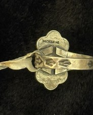 Vtg The Maisels Co. STERLING SILVER & TURQUOISE Fred Harvey Era Ring Sz 4 - Additional view 5