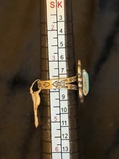 Vtg The Maisels Co. STERLING SILVER & TURQUOISE Fred Harvey Era Ring Sz 4 - Additional view 8