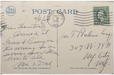 Postcard Arizona Indian Room Fray Marcos Williams Fred Harvey 1929 Postcard - Additional view 1