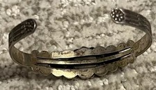Antique Old Pawn Fred Harvey Era Sterling Silver Turquoise Cuff Bracelet Arrows - Additional view 5