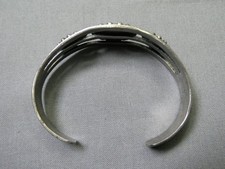 Fred Harvey Era NAVAJO Natural Nevada TURQUOISE Coin Silver MANY MOONS Bracelet - Additional view 9