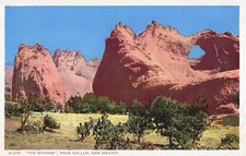 Postcard New Mexico "The Window" near Gallup Photo by Fred Harvey 1920s NrMINT