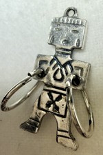 VTG Navajo Kachina Mini Pendant Charm Harvey Era Hoop Dancer  - Additional view 6
