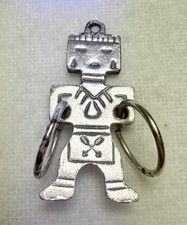 VTG Navajo Kachina Mini Pendant Charm Harvey Era Hoop Dancer